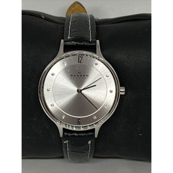 Skagen Anita Lille SKW2149 Women\'s Black Leather Analog Dial Watch Quartz JK640 main image 12